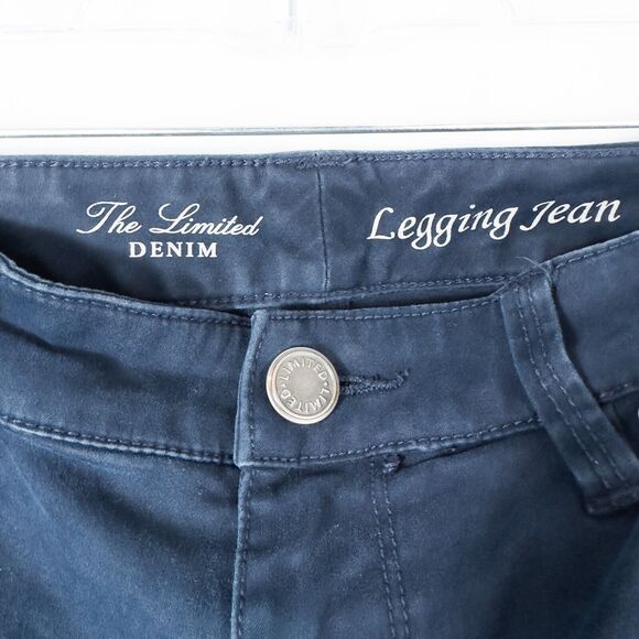 The Limited Denim Legging Jean Womens 10 Navy Blue Skinny Mid Rise Stretch - Picture 3 of 12